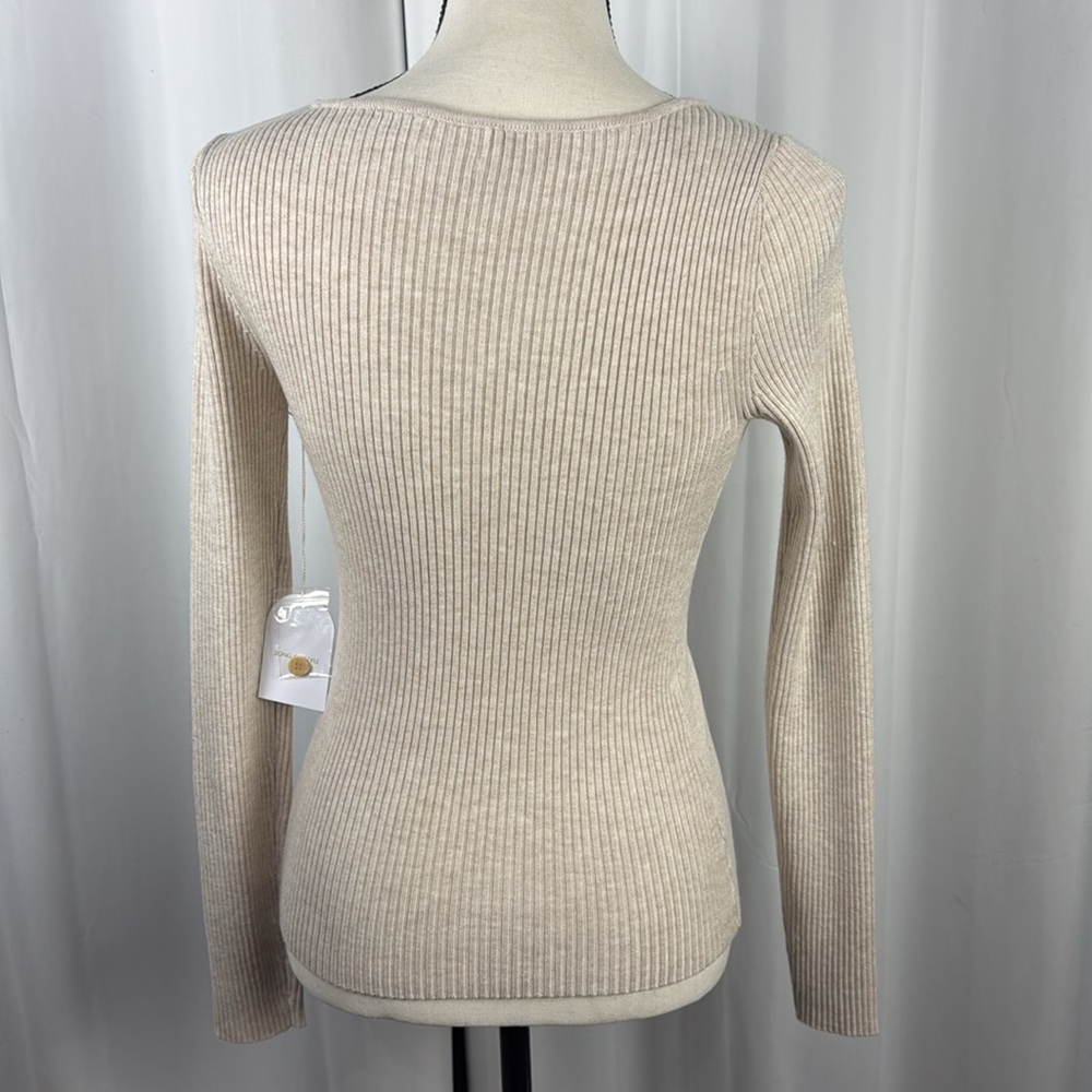 Song of Style Beige Off-Shoulder Sweater - Picture 6 of 8